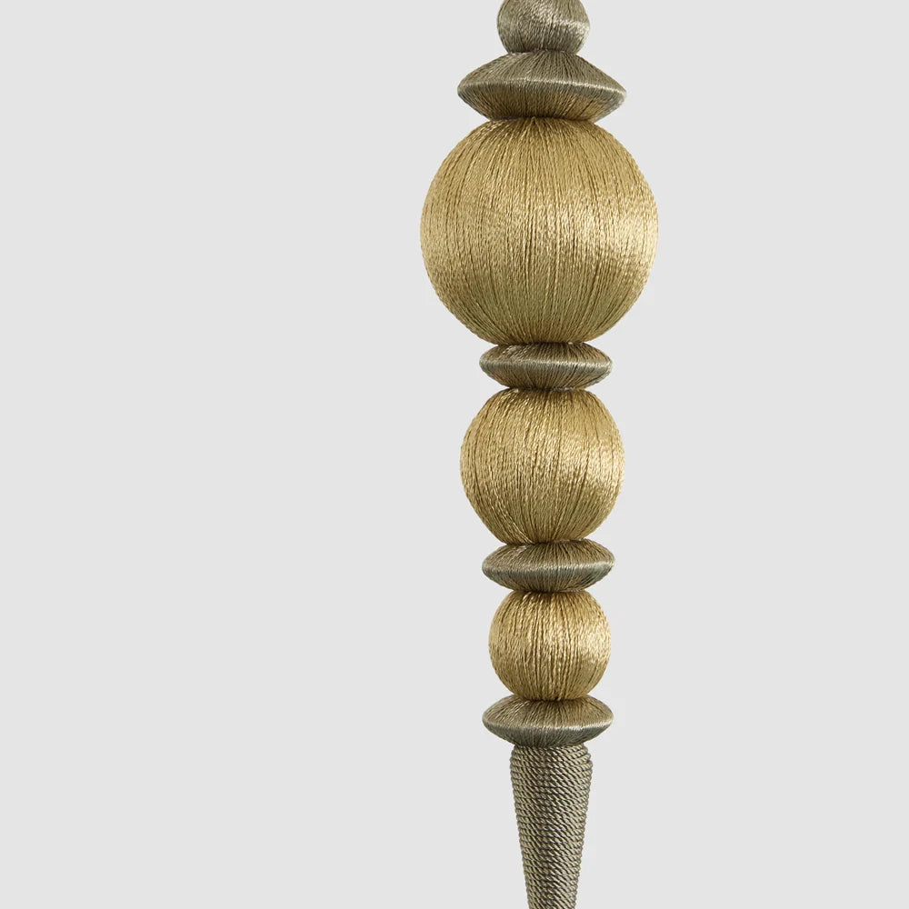 Gold Champagne Silk Finial 21cm