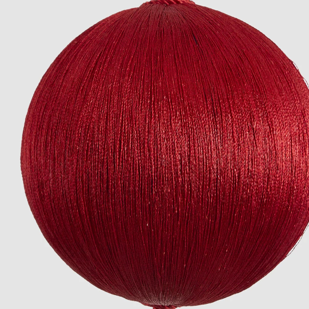 Red Silk Bauble 15cm