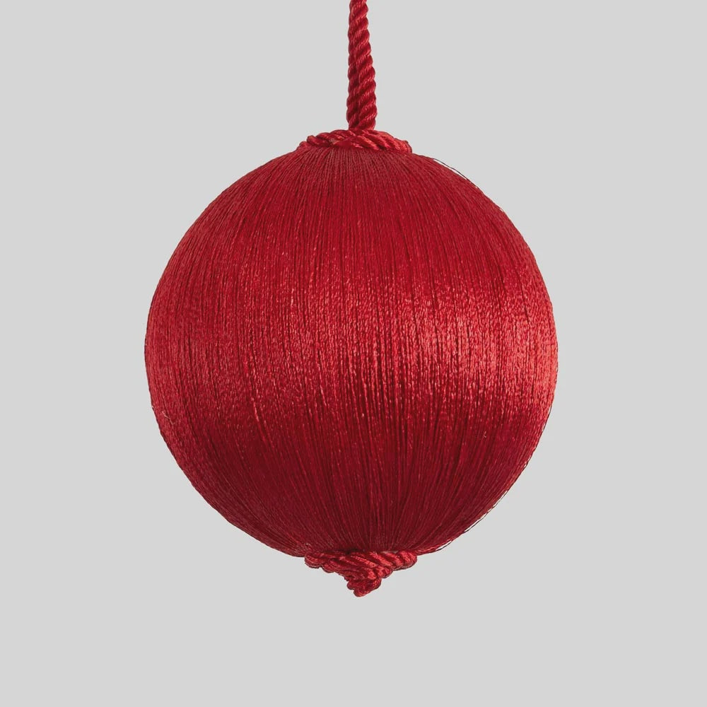 Red Silk Bauble 10cm