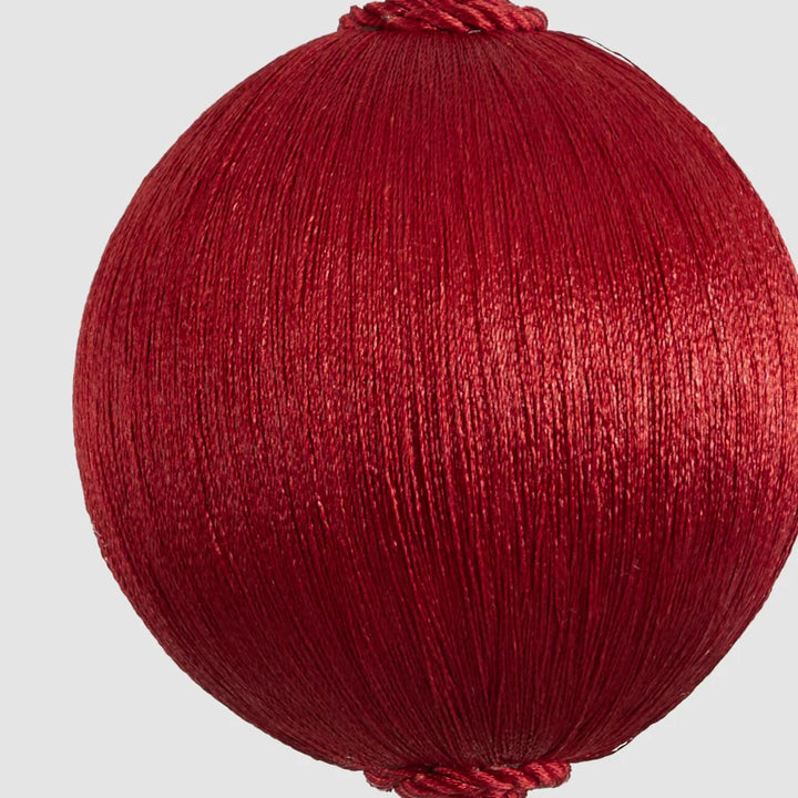 Red Silk Bauble 10cm