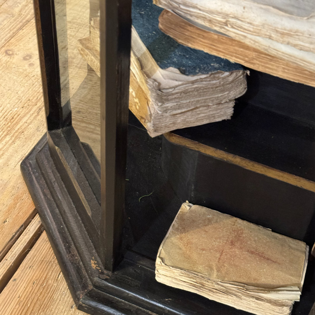 Vintage Black Display Cabinet