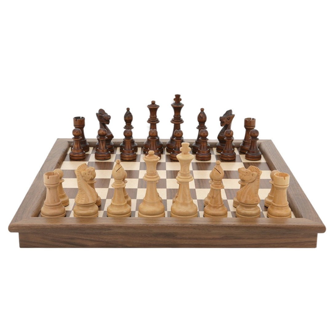 Dal Rossi Walnut Folding Chess Set | 44cm/18"