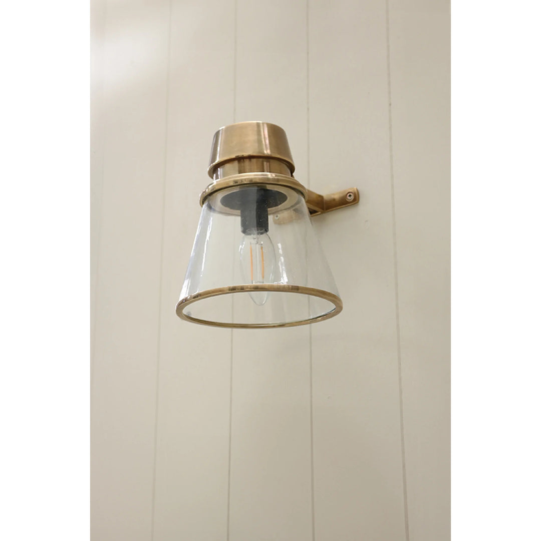 Rowe Glass Wall Lamp | Antique Brass
