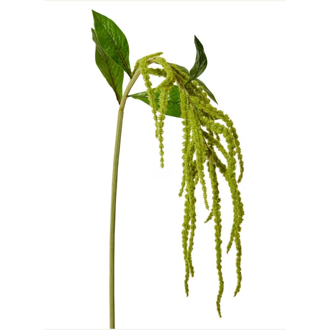 Faux Amaranthus Spray | Green | 114cm