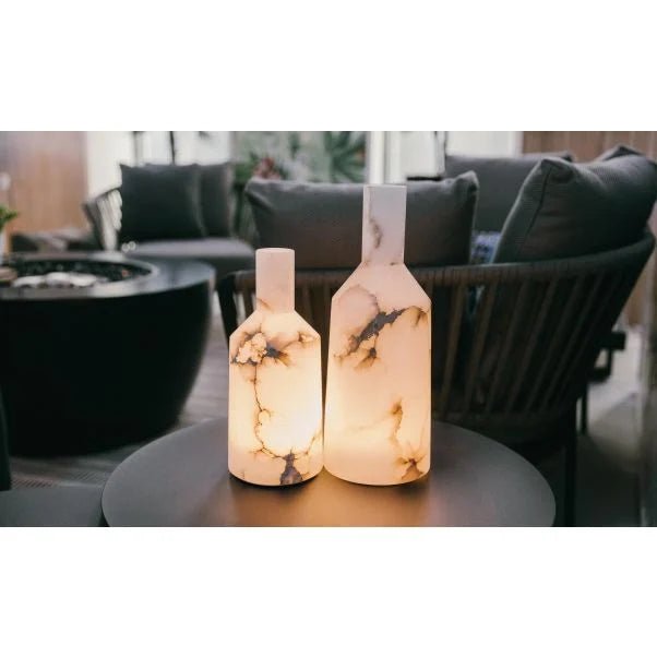 Alabaster Table Lamp | Battery Operated H39 - Suzie Anderson Home