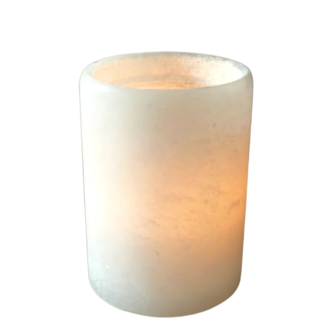Alabaster Votive Candle | Medium - Suzie Anderson Home