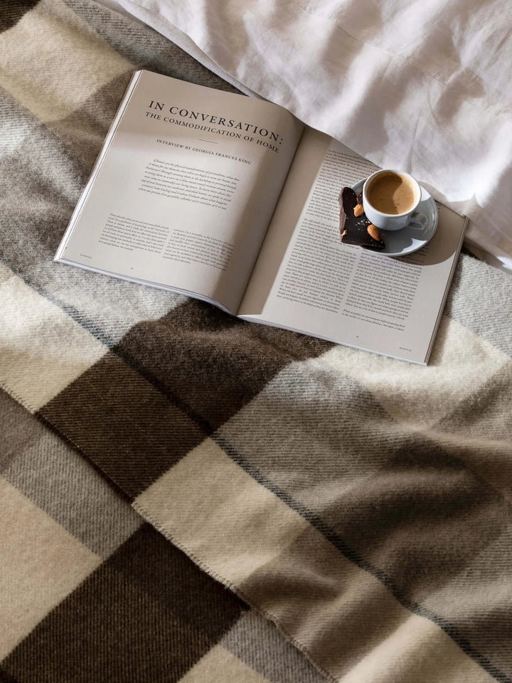 Alby Chocolate 100% Wool Blanket-Suzie Anderson Home