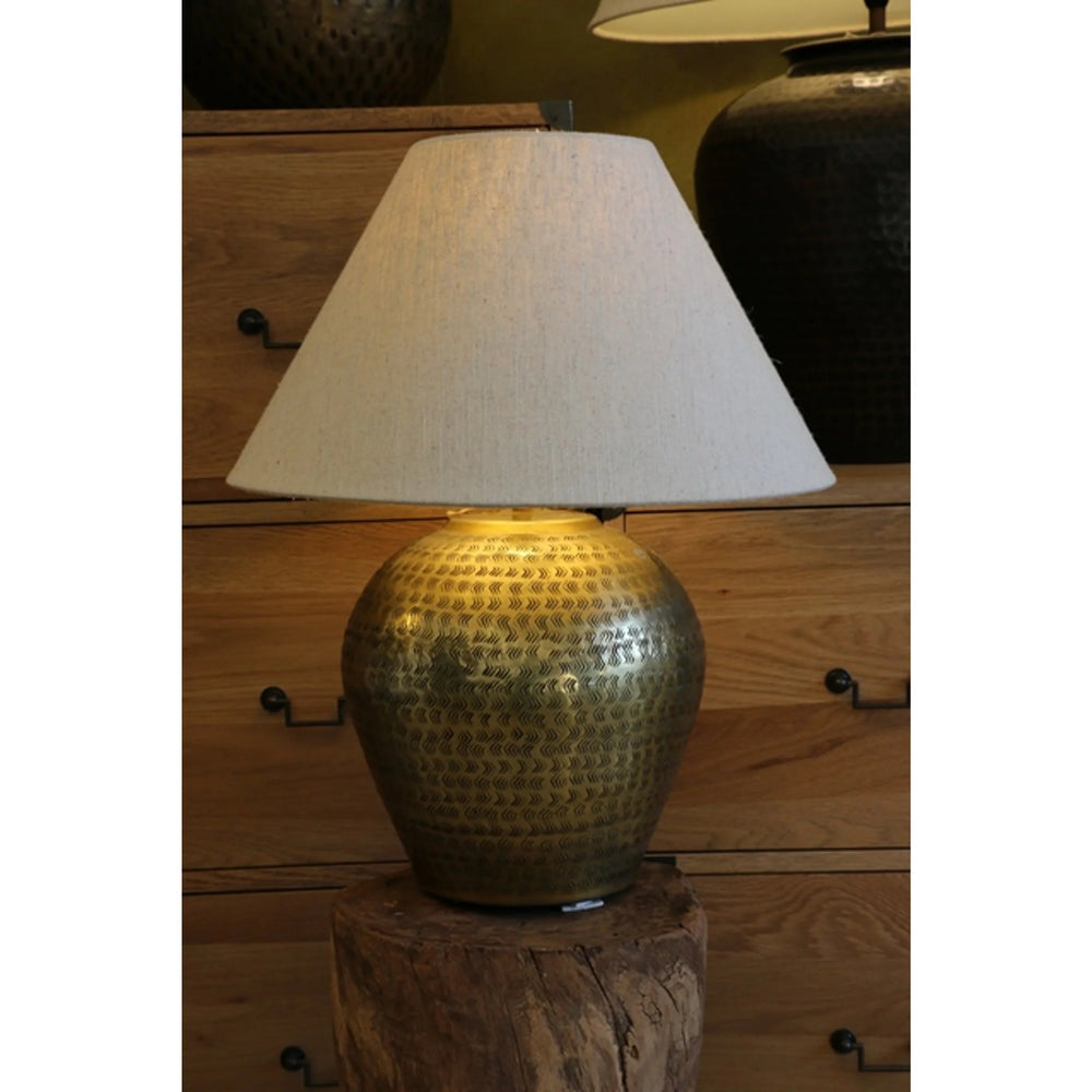 Amalfi Etched Lamp Base | Antique Brass (Shade Sold Separately) - Suzie Anderson Home