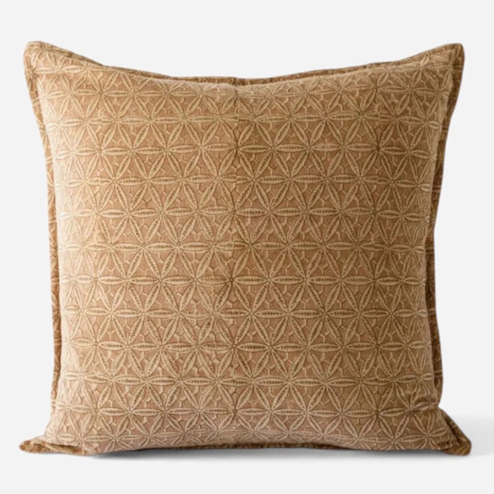 Emily Handblock Velvet Cushion Cover 50 x 50cm