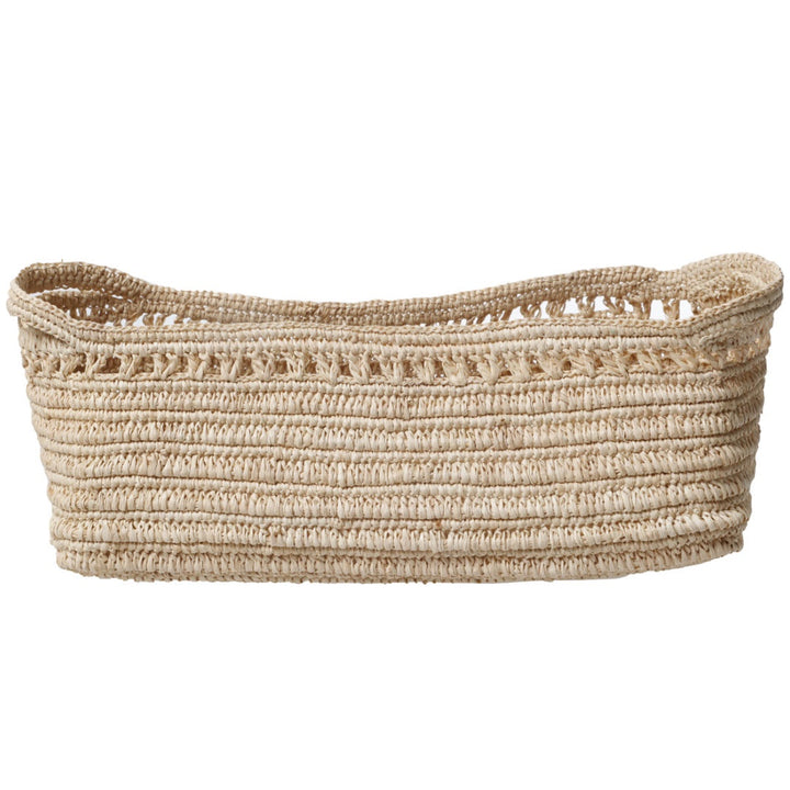 Woven Raffia Cutlery Holder Large | Natural