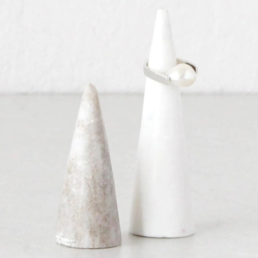 Anneau Short Beige Marble Ring Holder - Suzie Anderson Home