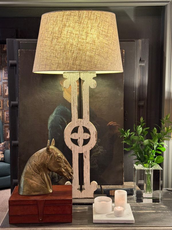 Antique French Architectural Element Table Lamp Base - Suzie Anderson Home
