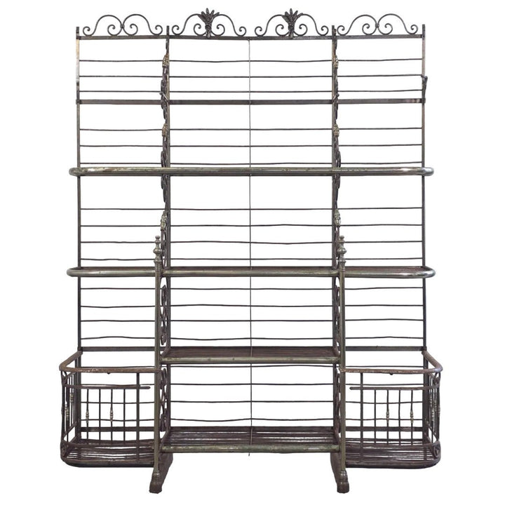 Antique French Iron & Nickel Plated Bakers Stand | Stamped Dubois, Lyon | 223x174x58cm - Suzie Anderson Home