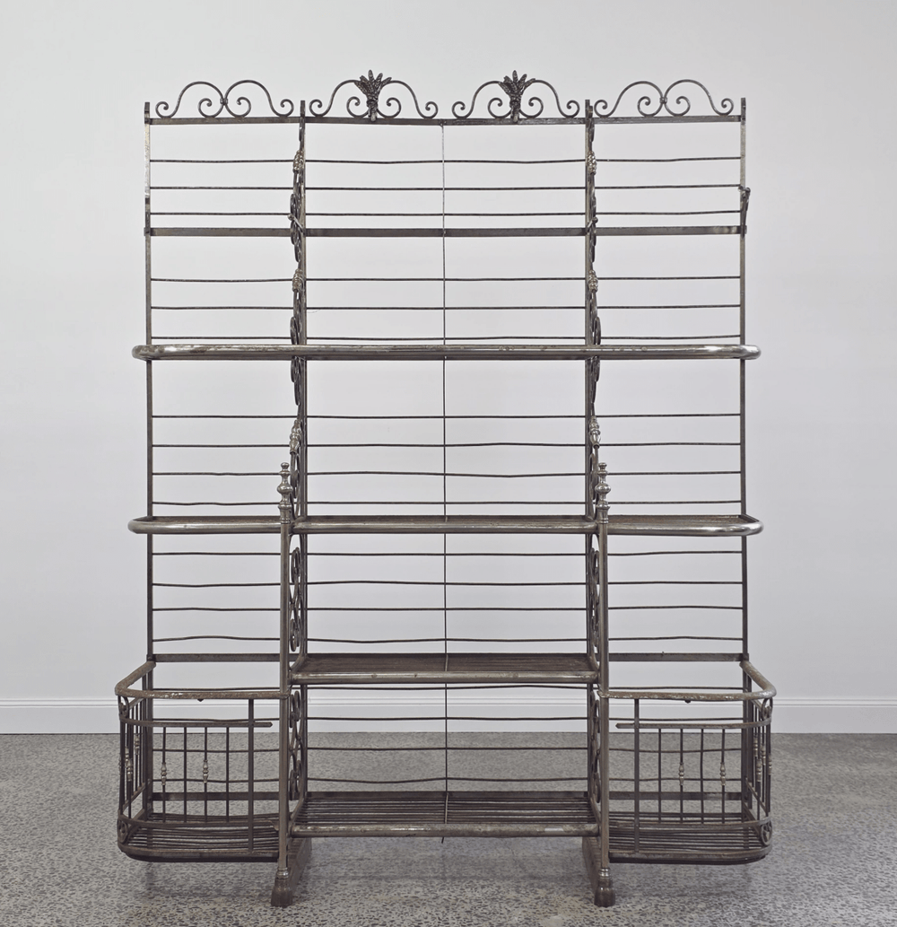 Antique French Iron & Nickel Plated Bakers Stand | Stamped Dubois, Lyon | 223x174x58cm - Suzie Anderson Home