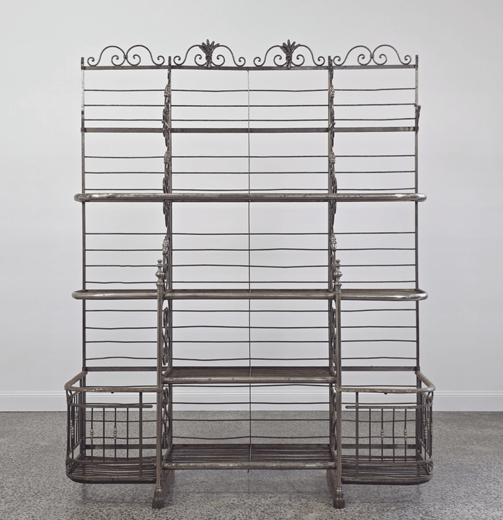 Antique French Iron & Nickel Plated Bakers Stand | Stamped Dubois, Lyon | 223x174x58cm - Suzie Anderson Home