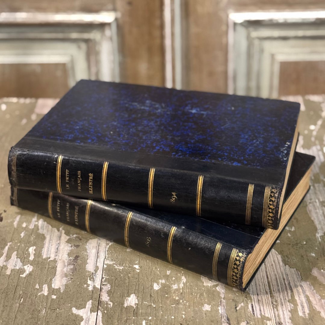 Antique French Leather Book | Assorted X - Large - Suzie Anderson Home