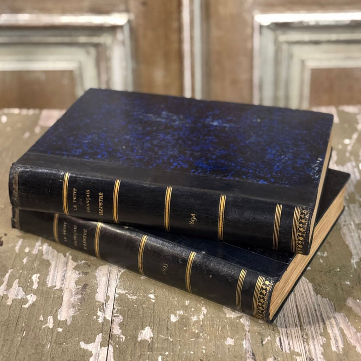 Antique French Leather Book | Assorted X - Large - Suzie Anderson Home