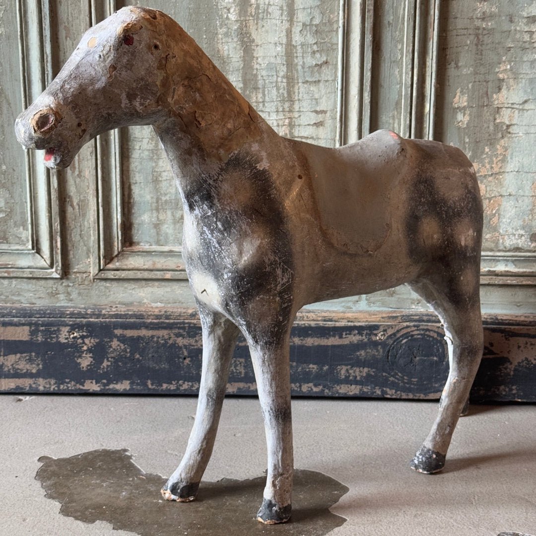 Antique French Papier Mache Decorative Horse (BOWRAL) - Suzie Anderson Home