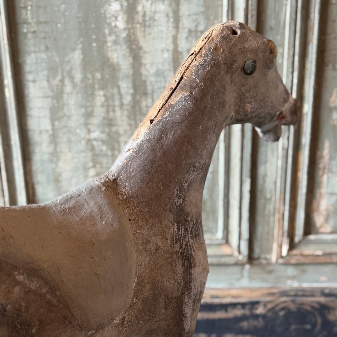 Antique French Papier Mache Decorative Horse (BOWRAL) - Suzie Anderson Home