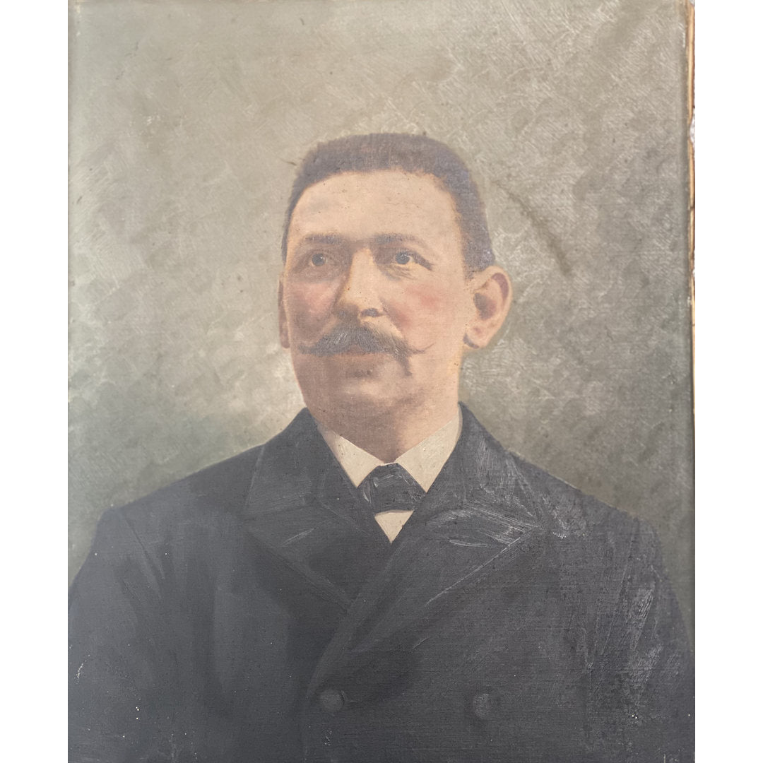 Antique Portrait of a Dutch Man on Unframed Canvas | 50cm H x 40cm W - Suzie Anderson Home