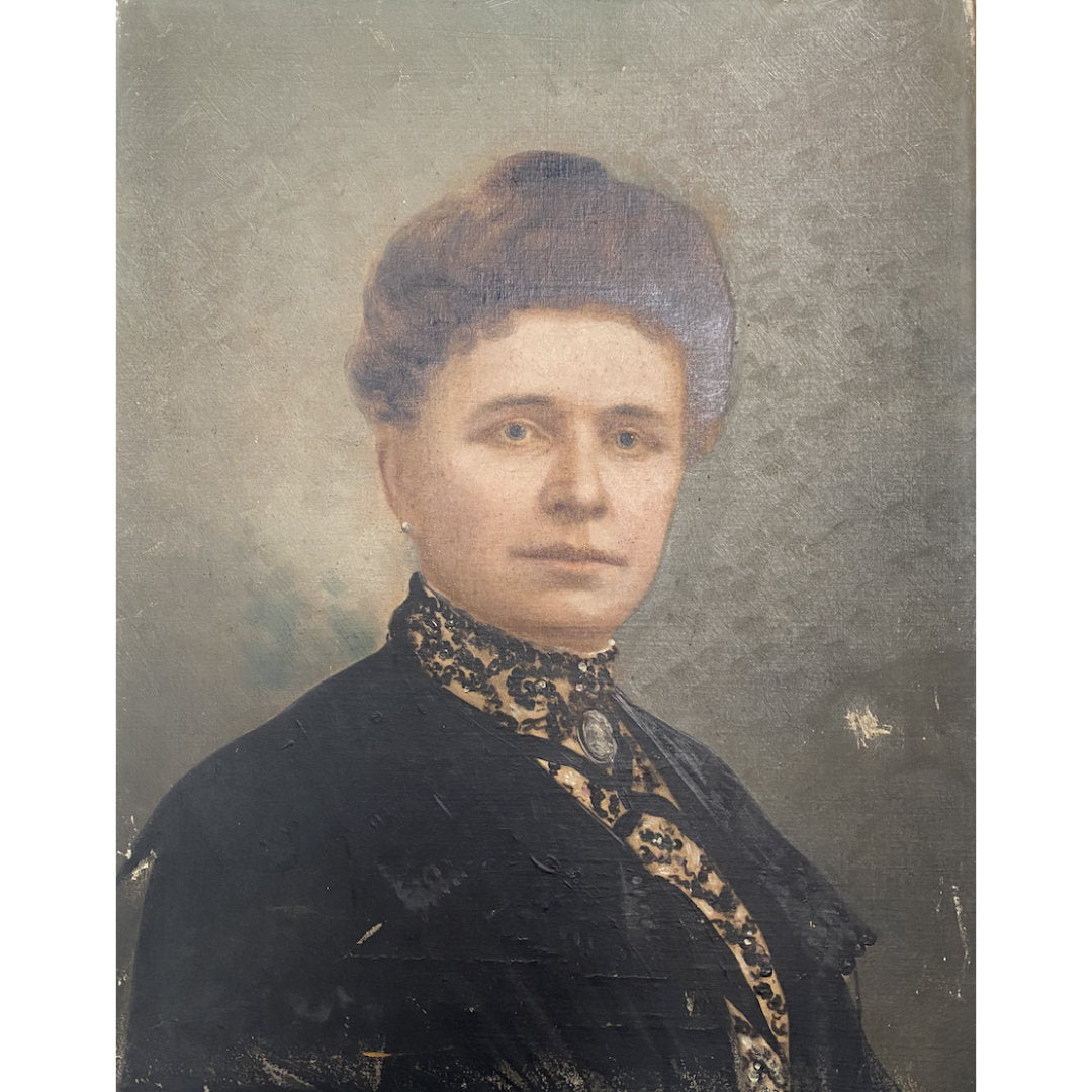Antique Portrait of a Dutch Woman on Unframed Canvas | 50cm H x 40cm W - Suzie Anderson Home