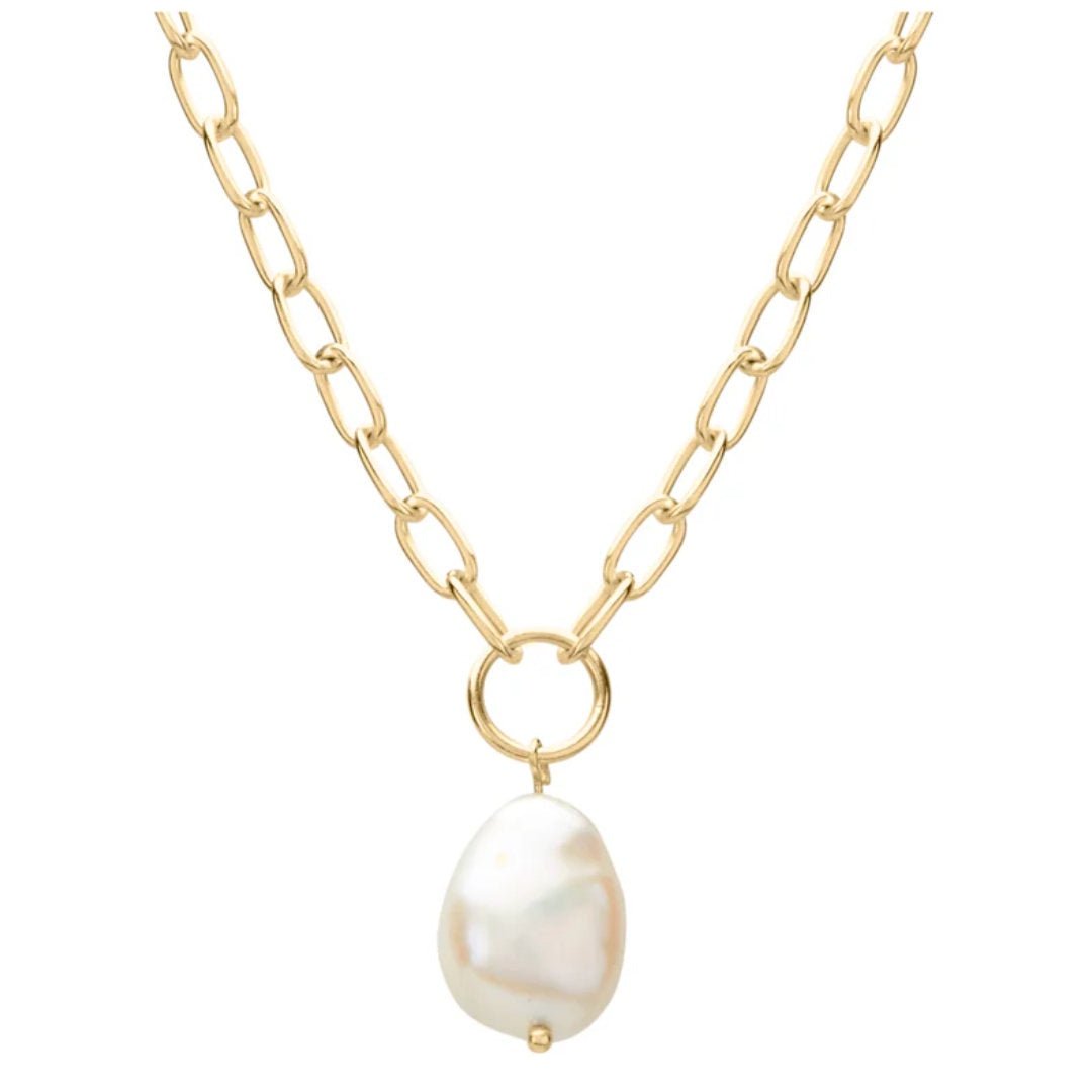 Aphrodite Goddess Pearl Drop Necklace | 18K Gold Plate | Murkani - Suzie Anderson Home