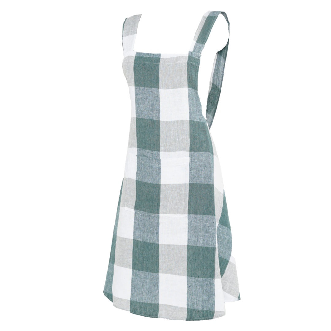 Palma Heavyweight Linen Apron | Celadon