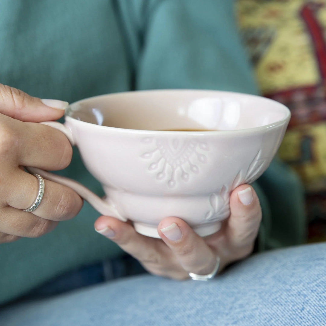 Arabesque Cup with Handle | Powder Pink - Suzie Anderson Home