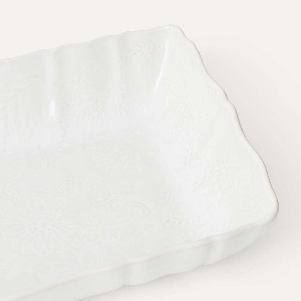 Arabesque Large Gratin | White - Suzie Anderson Home