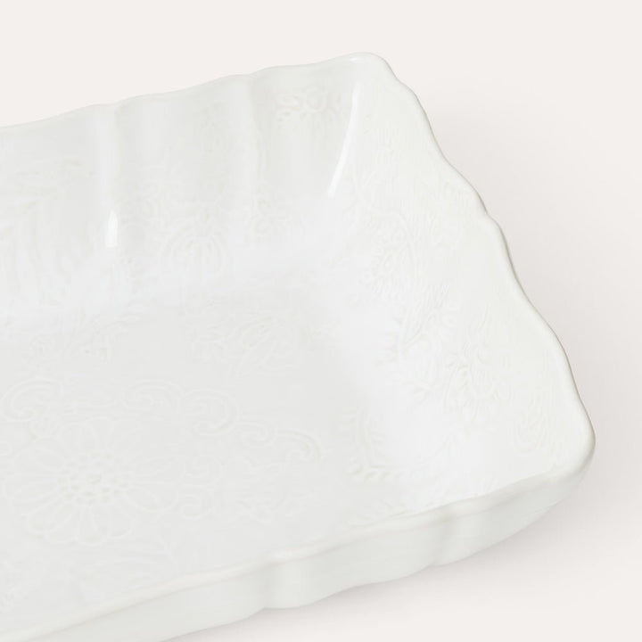 Arabesque Large Gratin | White - Suzie Anderson Home