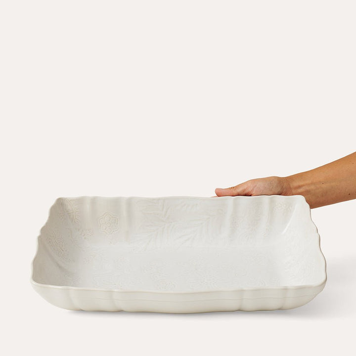 Arabesque Large Gratin | White - Suzie Anderson Home