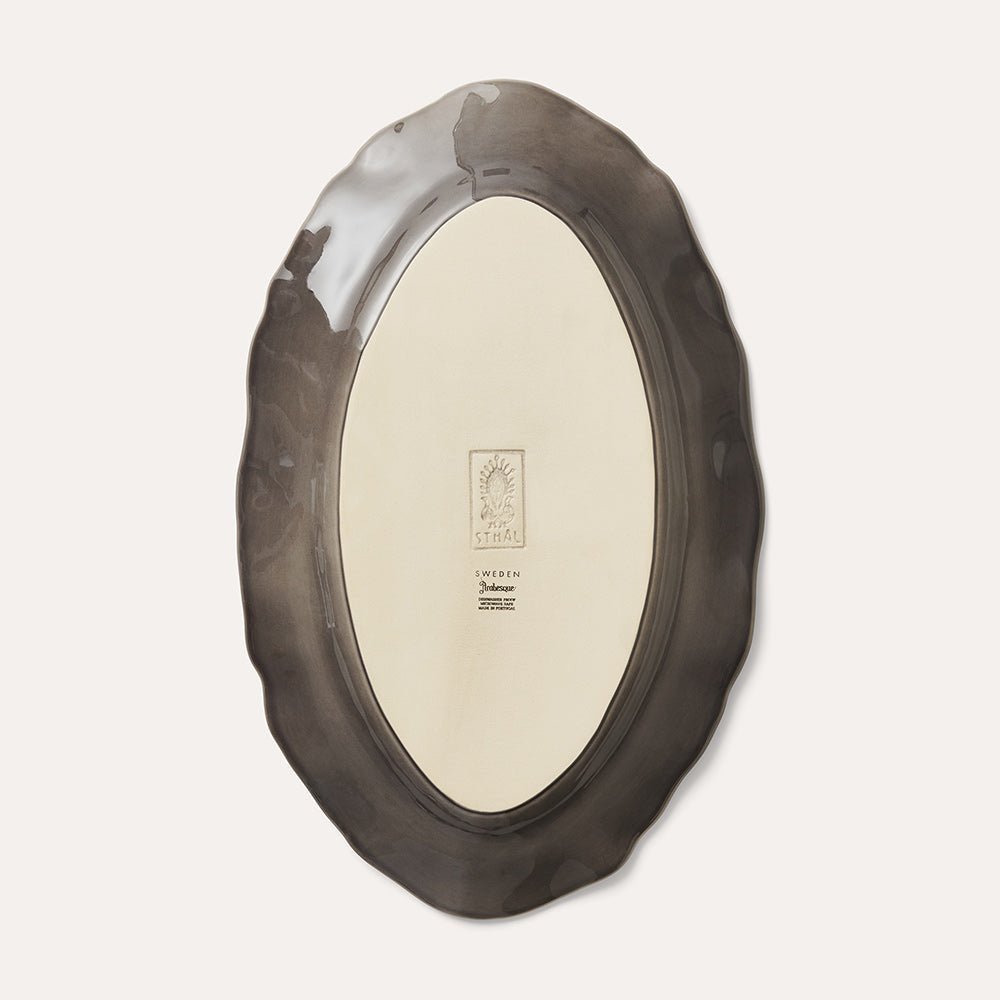 Arabesque Large Oval Server | Thunder - Suzie Anderson Home