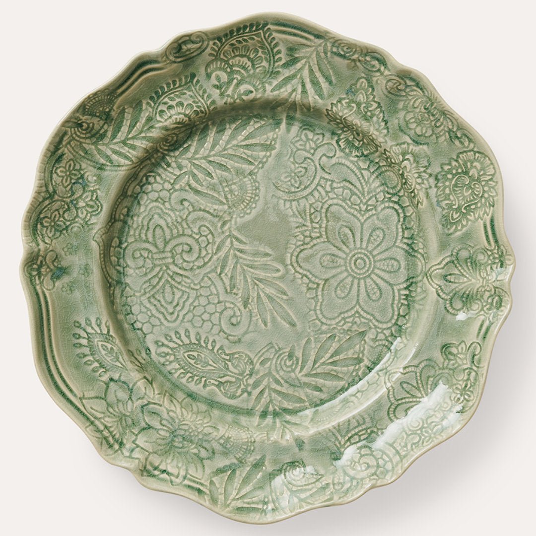 Arabesque Large Round Server | Antique - Suzie Anderson Home