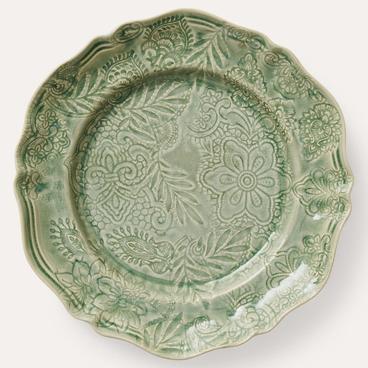 Arabesque Large Round Server | Antique - Suzie Anderson Home