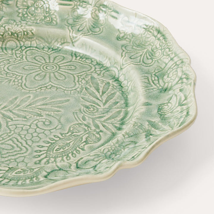 Arabesque Large Round Server | Antique - Suzie Anderson Home