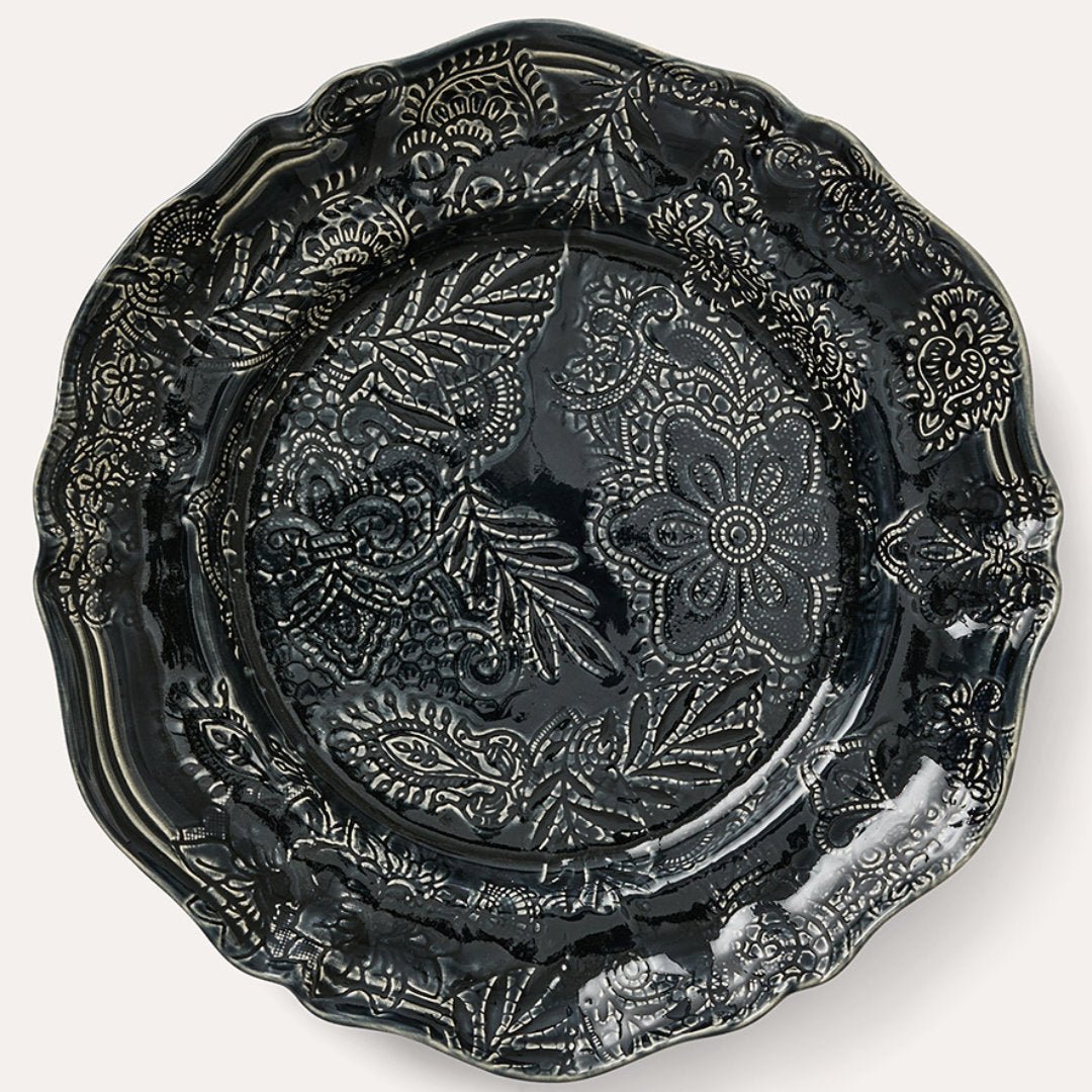 Arabesque Large Round Server | Thunder - Suzie Anderson Home