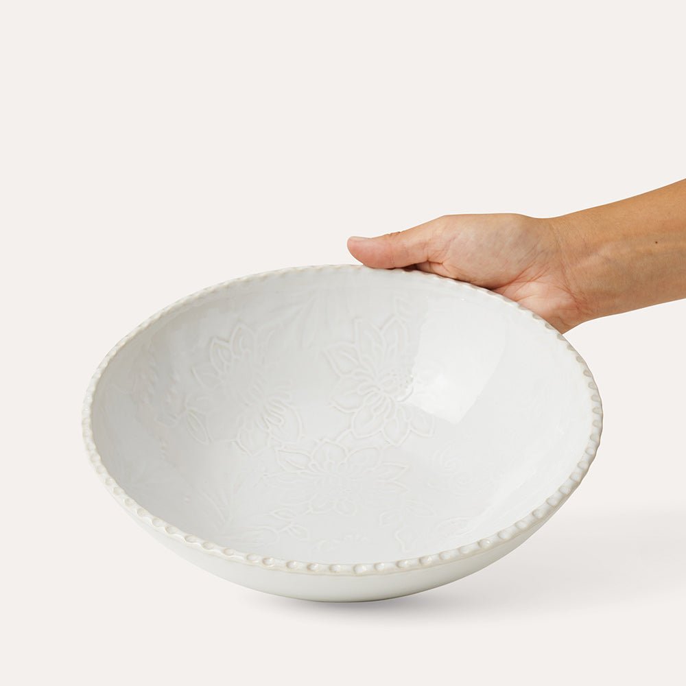 Arabesque Pasta Bowl | White - Suzie Anderson Home