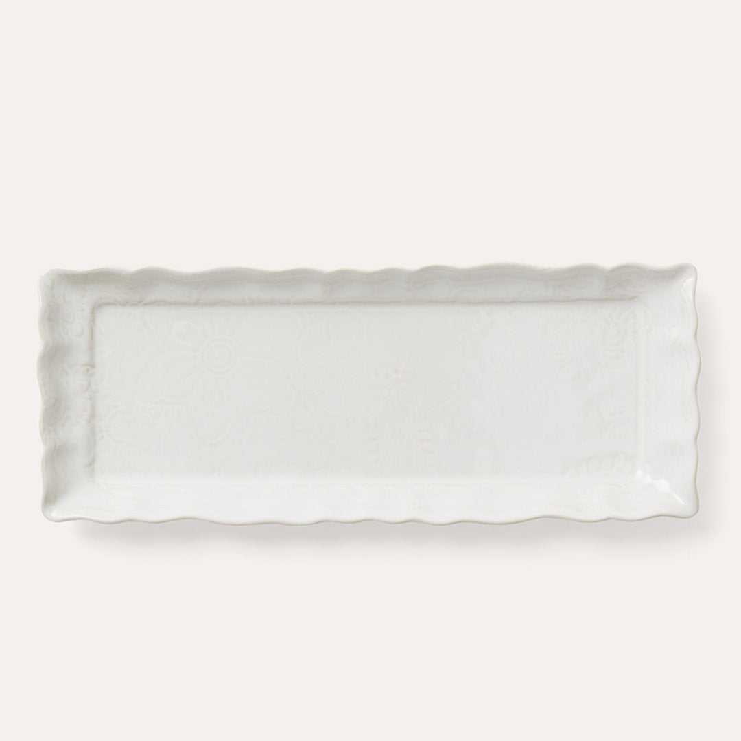 Arabesque Rectangle Server | White-Suzie Anderson Home