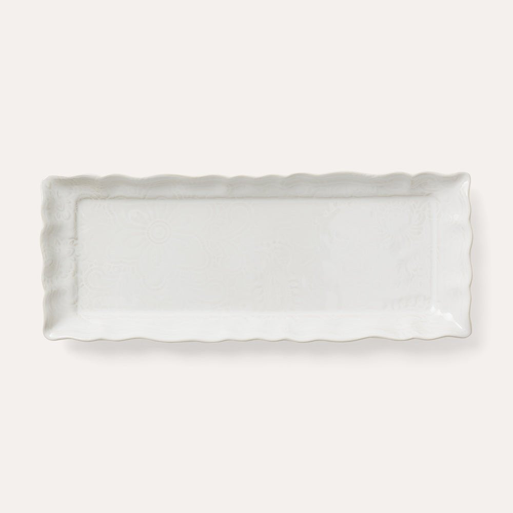 Arabesque Rectangle Server | White - Suzie Anderson Home