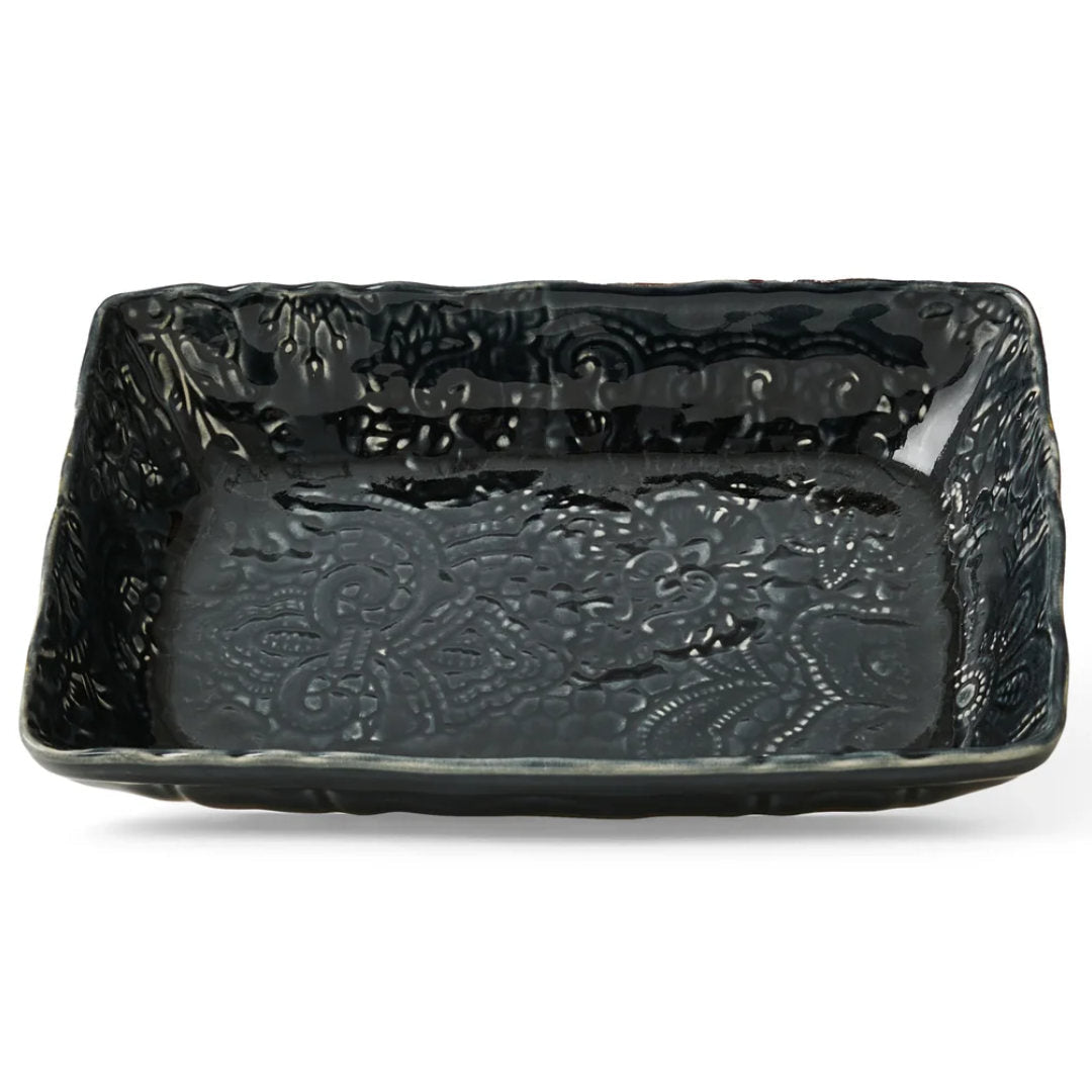 Arabesque Small Gratin | Thunder | 22 cm x 14.5 cm - Suzie Anderson Home