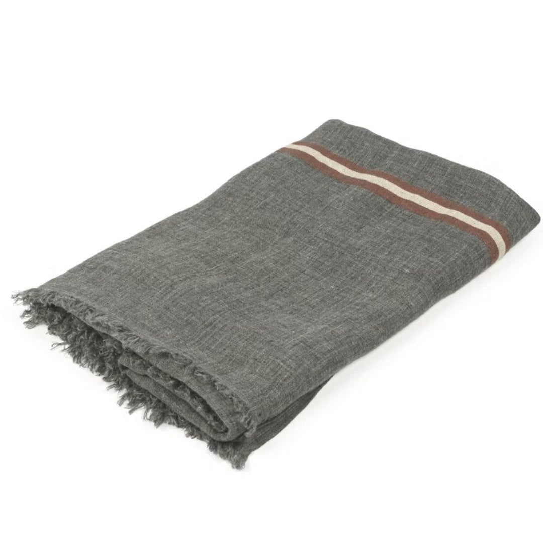 Arlo Stripe Linen Multi - Purpose Throw / Scarf / Curtain / Tablecloth | 160 × 180 cm - Suzie Anderson Home