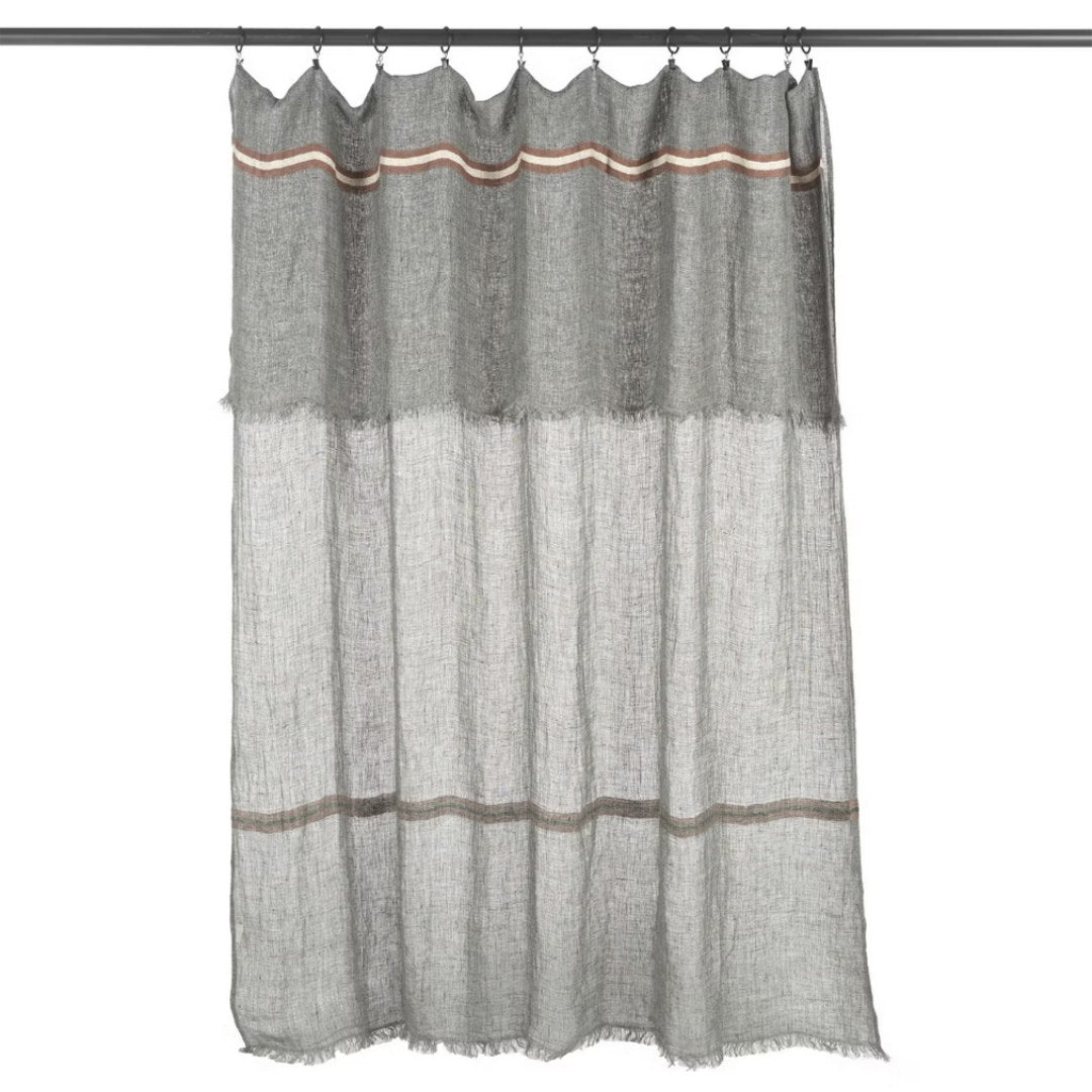 Arlo Stripe Linen Multi-Purpose Throw / Scarf / Curtain / Tablecloth | 160 × 180 cm