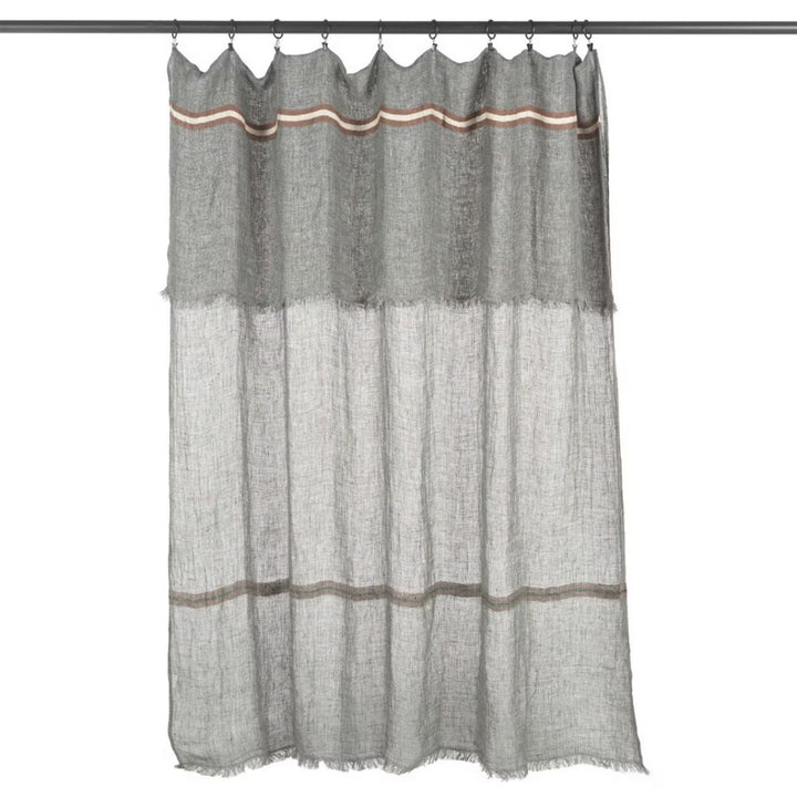 Arlo Stripe Linen Multi-Purpose Throw / Scarf / Curtain / Tablecloth | 160 × 180 cm