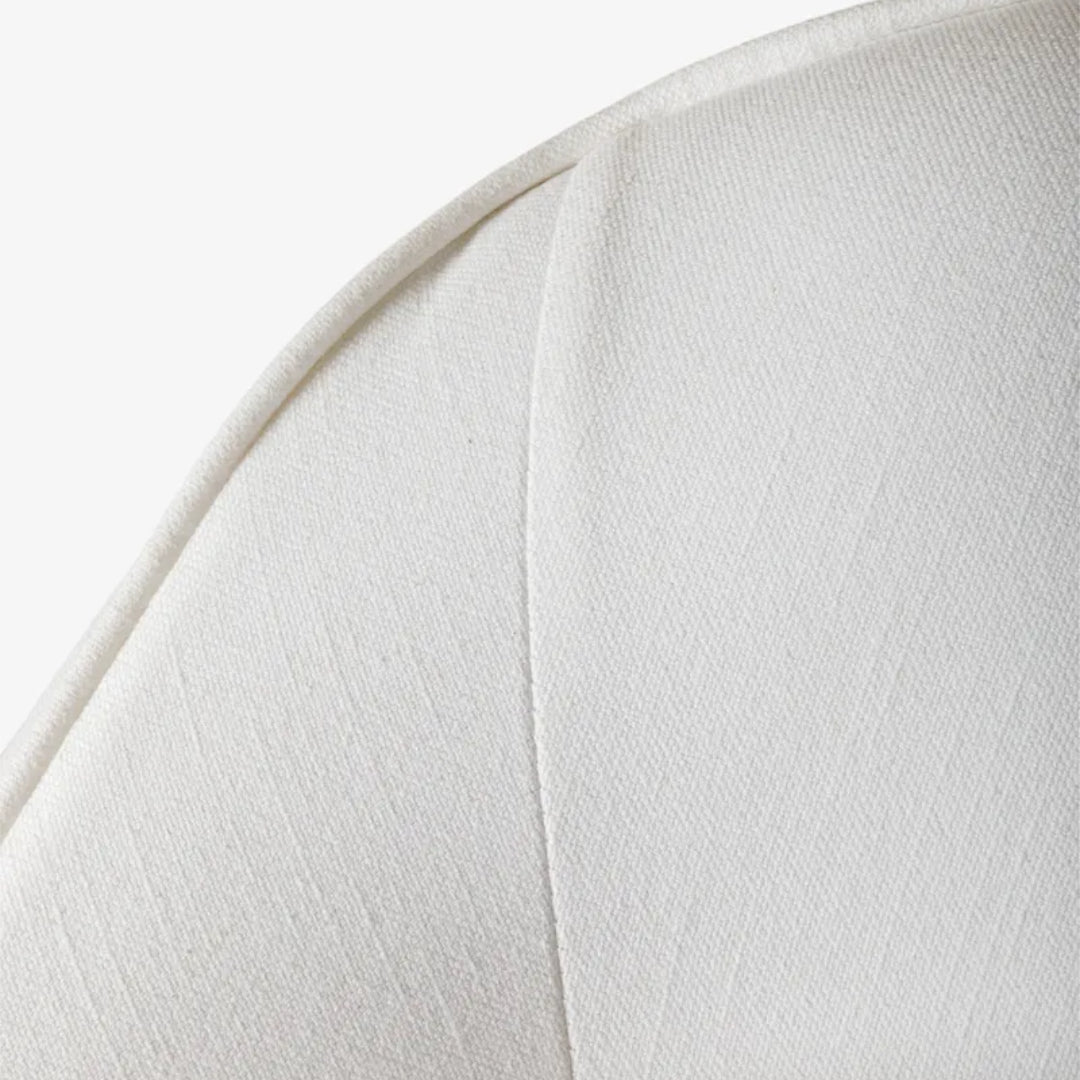 Andrea Cotton Blend Slip Cover Swivel Armchair Feather Foam Seat, Sprung Base