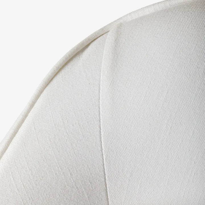 Andrea Cotton Blend Slip Cover Swivel Armchair Feather Foam Seat, Sprung Base