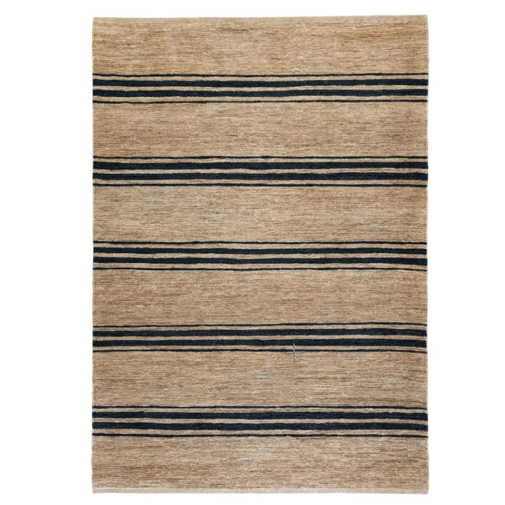 Armadillo | Ticking Stripe River Rug | Natural & Indigo Jute - Suzie Anderson Home