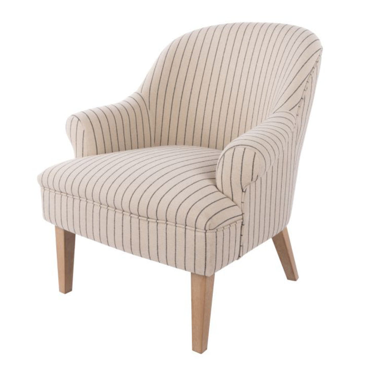 Everton Monet Armchair | Linen/Cotton Pinstripe