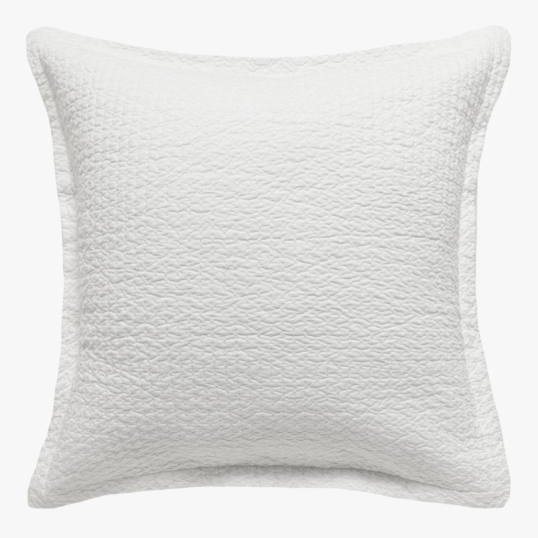 Aspen Euro Cotton Pillowcase | White - Suzie Anderson Home