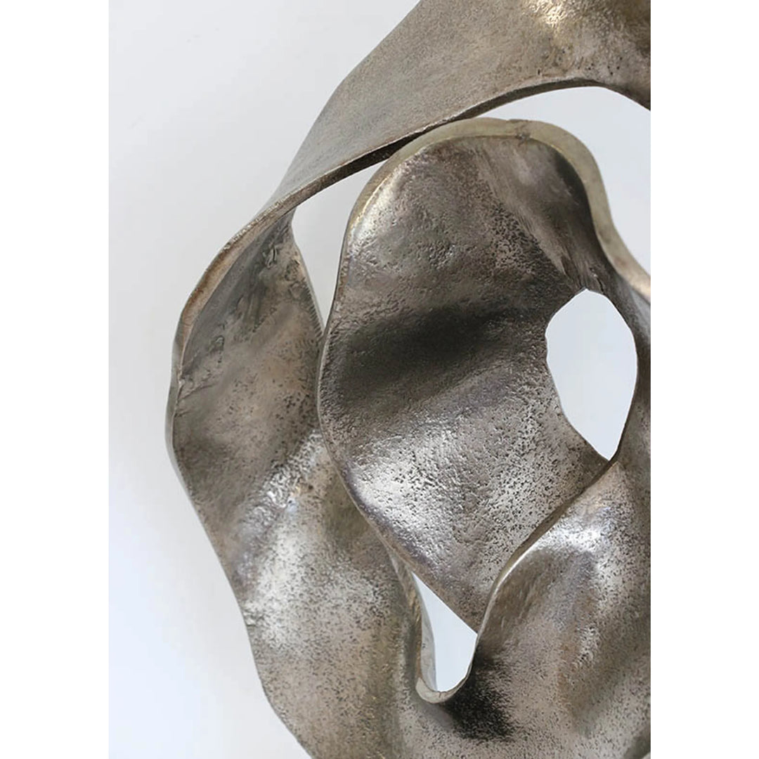 Scalloped Sculpture on Black Stand