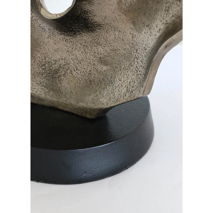 Scalloped Sculpture on Black Stand